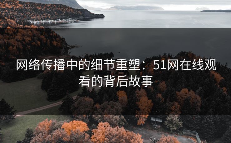网络传播中的细节重塑:51网在线观看的背后故事 网络传播中的细节重塑:51网在线观看的背后故事